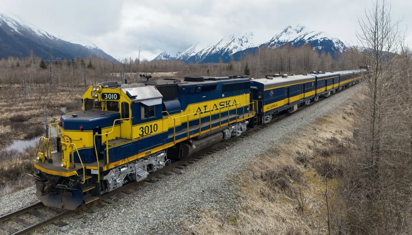 Alaska Railroad train and freight infrastructure